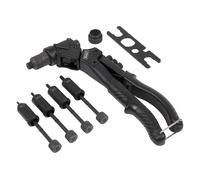 Sealey Testa Girevole 2 IN 1 Rivettatrice E Rivetto Dado Attrezzo Kit Four Sizes