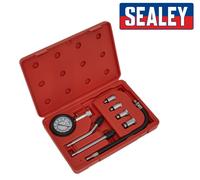 Sealey Tester di Compressione - Benzina Motori - 8pc Kit IN Custodia - CT955