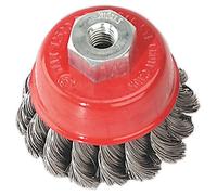 Sealey TKCB65 Twist Nodo Spazzola Tazza 65mm M10