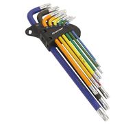Sealey Torx Star Chiave Set 9pc Colore Codificati extra-Lunga T10 A T50 Antislip