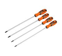 Sealey Torx Star Lungo Screwdriver Set 4pc Magnetizzata Punte T15 A T30 S01289