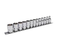 Sealey Totale Drive Presa Set 13pc 0.6cmD Specchio Finire su Un Binario AK69813