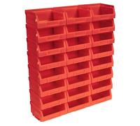 Sealey TPS124R Plastica Conservazione Cestino 103 x 85 x 53mm - Rosso Confezione