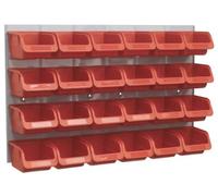 Sealey Bin e Pannello Combinazione 24 Contenitori - Rosso TPS130