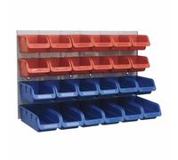 Sealey Bin e Pannello Combinazione 24 Contenitori - Rosso/Blu TPS132