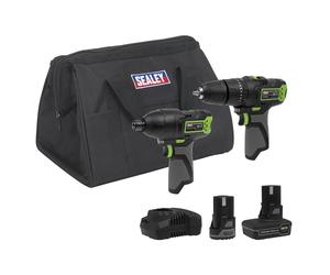 Sealey Trapano Combi & Urto Driver Kit 2 X 10.8V SV10.8 Serie CP108VCOMBO3