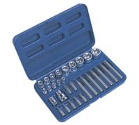 Sealey Trx-Star Presa & Set di Punte 30pc 0.6cm,1cm & 1.3cmSq Drive AK619