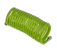 Sealey Tubo D'Aria Coiled PE 5M X 5Mm Con Unioni 1/4"BSP Verde SA335G