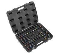 Sealey Urto Presa Set 1.3cmD 34pc Colore Codificati Profondo & Standard