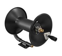 Sealey Vuoto Aria Hose Reel 0.6cmBSP Raccordi 30m Manuale Acciaio Tamburo SA826