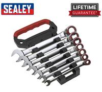 Sealey Walldrive 100t Cricchetto Reversibile Set Chiavi Combinate 8mm-19mm - 7pc