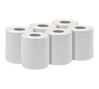 Sealey WHT60 2-Ply Goffrato Bianco Carta Rotolo 60m - Confezione Di 6