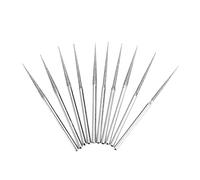 SEALFO 10pcs Punta Accessorio Ago Mini Trapano Diamante Rettifica Testa Rivestita 3mm Gambo Fresa Utensile Rotante Frese Allungate