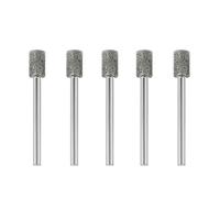 SEALFO Fresa cilindrica Rivestita di Diamanti d'oro 4mm Affilatrice for Motosega Lima for Sega a Catena Affilatura for Intaglio Utensili for affilare Argento Rosa (Color : A, Size : 5pcs 45x6mm Silv