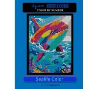 Sealife Color Color by Number Book - Standard paper