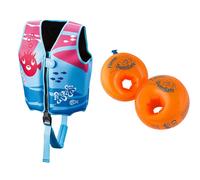 Giubbotto di salvataggio - BECO - Sealife - Taglia S - 15-18 kg - Blu/Rosa - 8 galleggianti