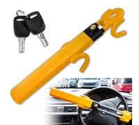 SEALIGHT Bloccasterzo antifurto per auto, dispositivo regolabile per auto, doppio gancio e resistente blocco di sicurezza per auto, camion, furgoni, SUV (con 2 chiavi)