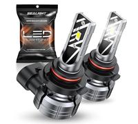 SEALIGHT H10 LED Fog Light Bulbs H10/9145/9140, 10000lm 600% Super Bright, 6000K Cool White, Non-polarity