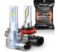 SEALIGHT H11 LED Fog Light,12000LM 6500K H8 H9 H16 600% Brightness, Mini Size 1:1 100%, Suitable for Trucks, Cars, MotorcyclesAnabbaglianti e Abbaglianti Luminosi, Sostituisce Lampade Alogene, 2 Pezzi