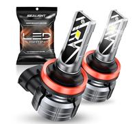 SEALIGHT H11 LED Fog Light Bulbs H11/H8/H16/H9, 2024 Cool White Bulbs 10000LM 600% Super Brightness, 6000K White Fog Light Bulbs, Non-Polarity