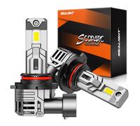 SEALIGHT HIR2/9012 LED Lampadine, Super luminose, fendinebbia bianco freddo 6500K, durata di oltre 60000 ore, installazione Plug-N-Play facile in 3 minuti, confezione da 2