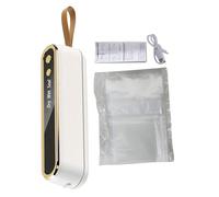 Sealing Machine, Cordless Handheld Food Saver, Portable Vacuum Sealer, ABS+PC 355g Compact Design, 1500mAh Rechargeable Battery with Type-C Charging, 10 Vacuum Bags Included for Meat Jars