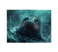 Seals In The Ocean Puzzle in legno 500 pezzi puzzle per adulti impegnativo puzzle per gioco dimensioni 38 x 50 cm