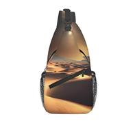 Seals On Ice adatto per sport, corsa, viaggi, attività all'aperto, borse a tracolla da uomo e donna, Deserto del Sahara, Taglia unica, Retro