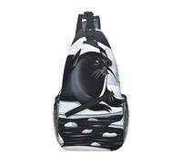 Seals On Ice adatto per sport, corsa, viaggi, attività all'aperto, borse a tracolla da uomo e donna, Sigilli sul ghiaccio, Taglia unica, Retro