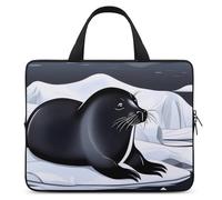Seals on Ice - Custodia per computer portatile, ultra sottile, impermeabile, 12 pollici, custodia protettiva portatile per computer con cinturino da polso