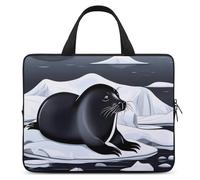Seals on Ice - Custodia protettiva per computer portatile da 15", ultra sottile, impermeabile, con cinghia da polso