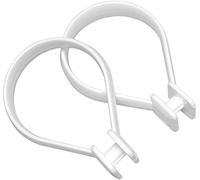 SEALSKIN Anelli per Tenda da Doccia, Bianco, 3 x 4,7 x 6,6 cm