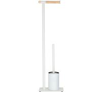 Sealskin Brix Portarotolo di Carta Igienca, Metallo, Legno, Bianco, 15 x 71.5 x 20 cm