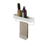 Sealskin Brix Scaffale a Parete con portasciugamani, Metallo, Bianco, 35 cm