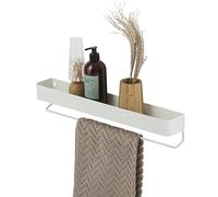 Sealskin Brix Scaffale a Parete con portasciugamani, Metallo, Bianco, 55 cm
