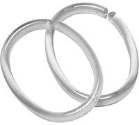 Sealskin Clips Rings Confezione da 12 Anelli, Polipropilene, Trasparente, 4.7 x 6.2 x 0.7 cm