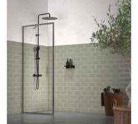 Sealskin Contour parete doccia walk-in 100 cm grafite opaca/vetro trasparente CDA30986145100