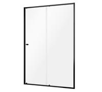 Sealskin Contour porta doccia 140 cm scorrevole nero opaca/vetro trasparente CD121406195100