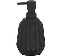 SEALSKIN Distributore di Sapone, Porcellana, Nero, 9,1x9,1x16,5 cm
