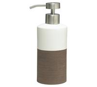 Sealskin Doppio Distributore di Sapone, Porcellana, Marrone, 6.7 x 8.5 x 18 cm