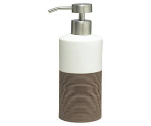 Sealskin Doppio Distributore di Sapone, Porcellana, Marrone, 6.7 x 8.5 x 18 cm