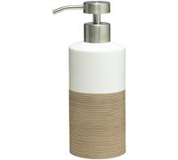 Sealskin Doppio Distributore di Sapone, Porcellana, Sabbia, 6.7 x 8.5 x 18 cm