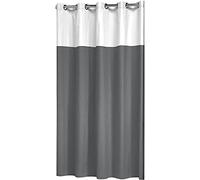 Sealskin Double Tenda da Doccia, Poliestere, Cotone, Grigio, 180 x 200 cm