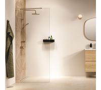 Sealskin Pure parete doccia walk-in 100 cm oro spazzolata/vetro trasparente PU011006495100