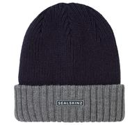 SealSkinz Berretto Bacton impermeabile per clima freddo con risvolto Blu Navy e Grigio L/XL