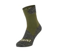 Sealskinz Bircham, calzino impermeabile per tutte le condizioni atmosferiche, alla caviglia, verde oliva e grigio screziato, M
