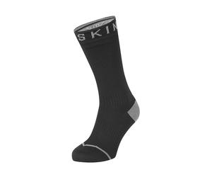 Sealskinz Calcetines Largos Impermeables Hydrostop, Negro/Gris