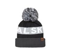 SEALSKINZ Foulden - Cappello Idrorepellente con Pompon, Colore: Nero/Grigio/Bianco, S/M