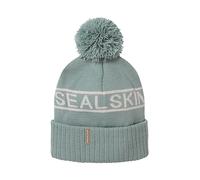Sealskinz Heacham, Berretto iconico con Pompon, Impermeabile, per Il Clima Freddo, Celeste e Bianco Panna