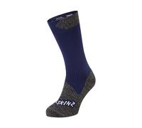 Sealskinz Raynham, calzino impermeabile per tutte le condizioni atmosferiche, media lunghezza, blu e grigio screziato, M